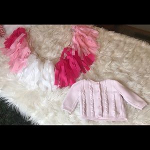 Janie & Jack Pink Cardigan 3-6 months